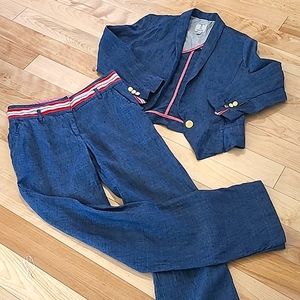 Linen suit by tristan navy